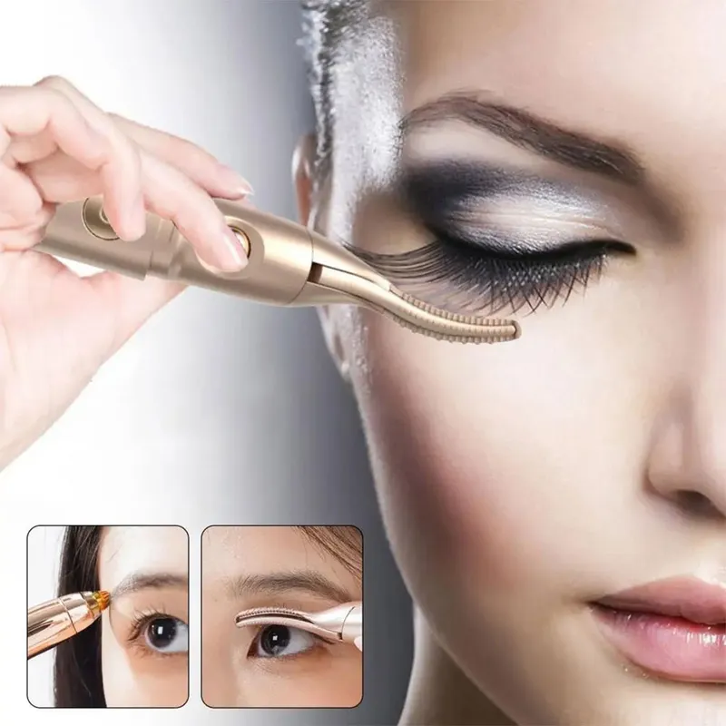 Recourbe-cils chauffant et tondeuse à sourcils 2 en 1 – جهاز تقويم الرموش 4258